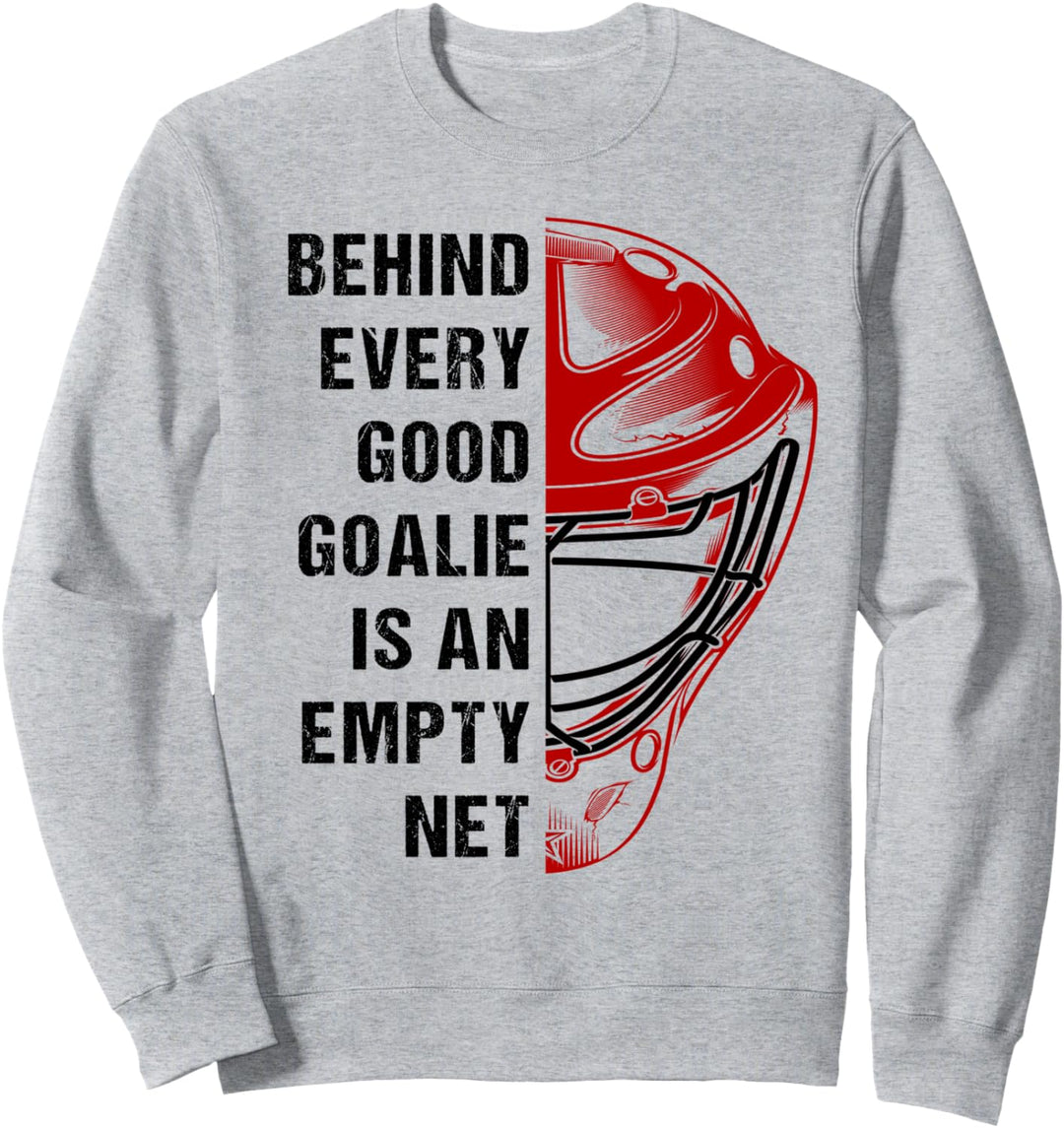 Hockey Goalie Maske Fan Trainer Outfit Für Eishockey Tormann Sweatshirt
