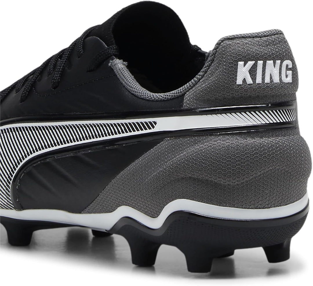 PUMA Unisex Kinder King Match Fg/Ag JrSoccer Shoe 29 EU Puma Black Puma White Cool Dark Gray, 29 EU