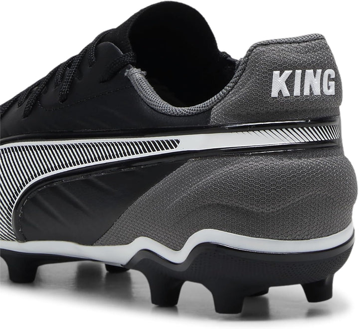 PUMA Unisex Kinder King Match Fg/Ag JrSoccer Shoe 29 EU Puma Black Puma White Cool Dark Gray, 29 EU