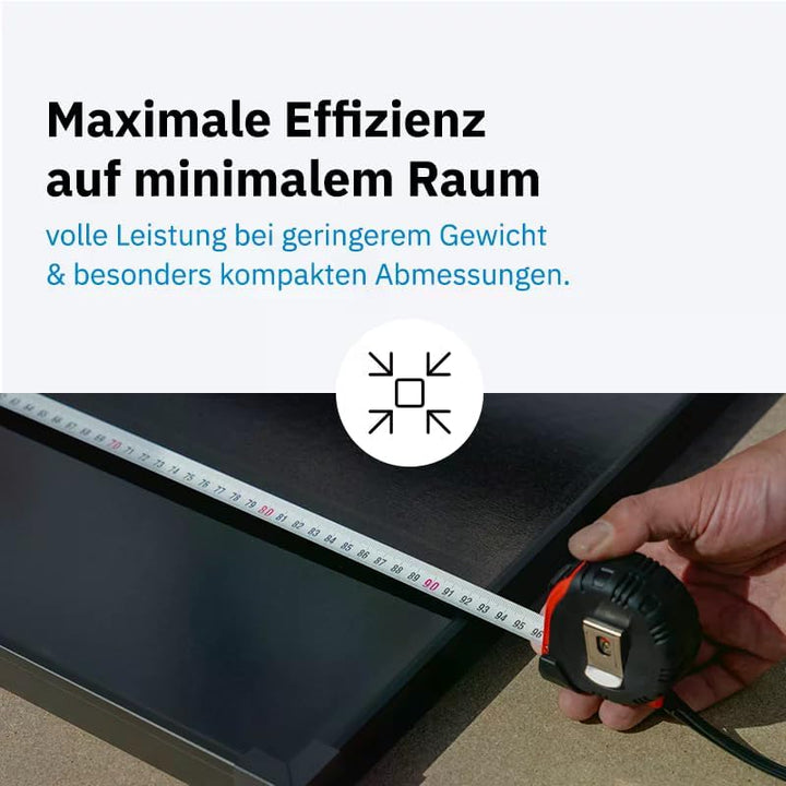 ECTIVE Solarpanel BSP 190 Black Lightweight – Ultraleichtes 190W 5,27A 60 Zellen 12V/24V Solarmodul