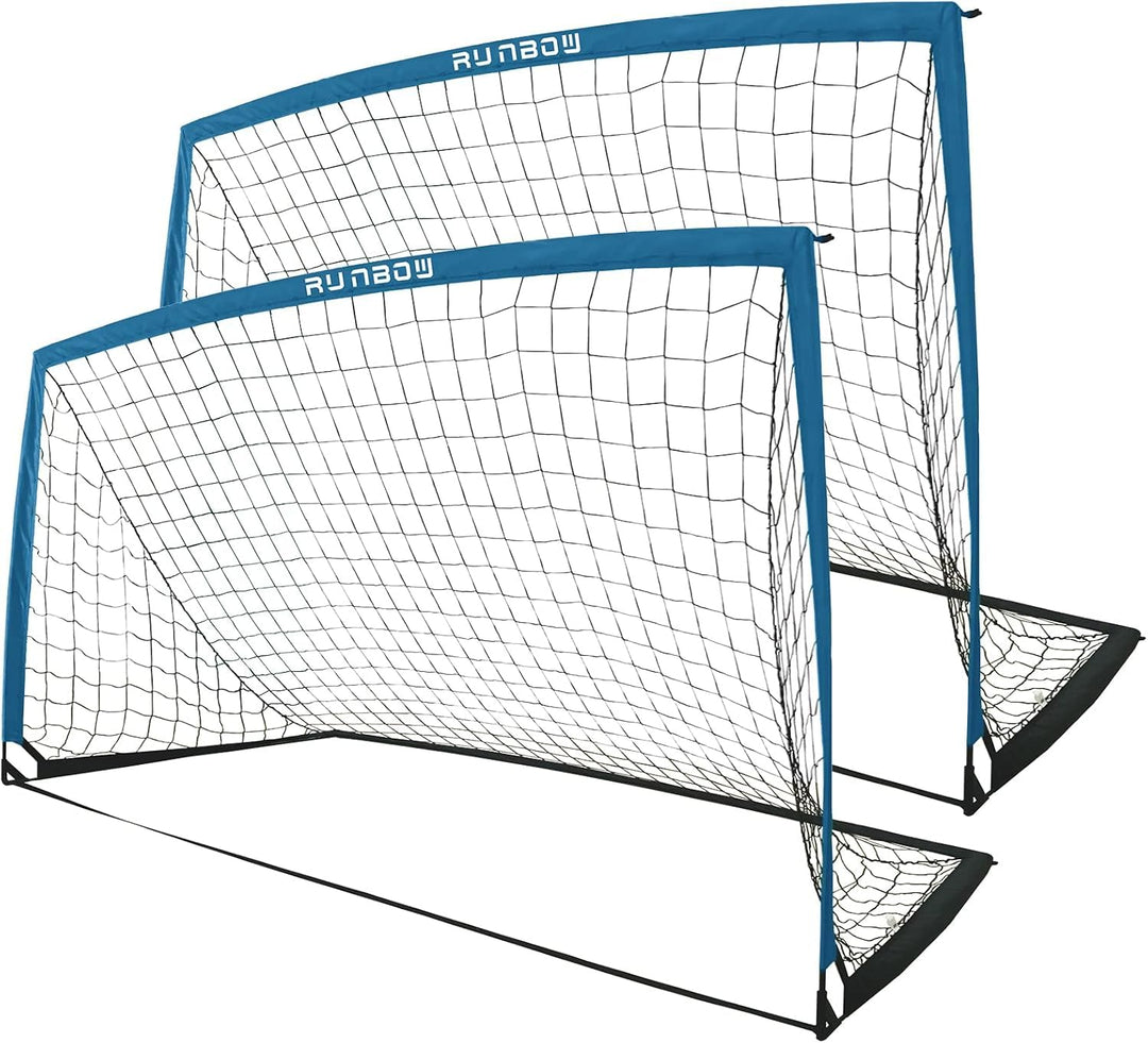 274 x 152 cm Kinder Fussballtor mit Tragesack, tragbare Fussballnetze für Hinterhoftraining, Indoor/