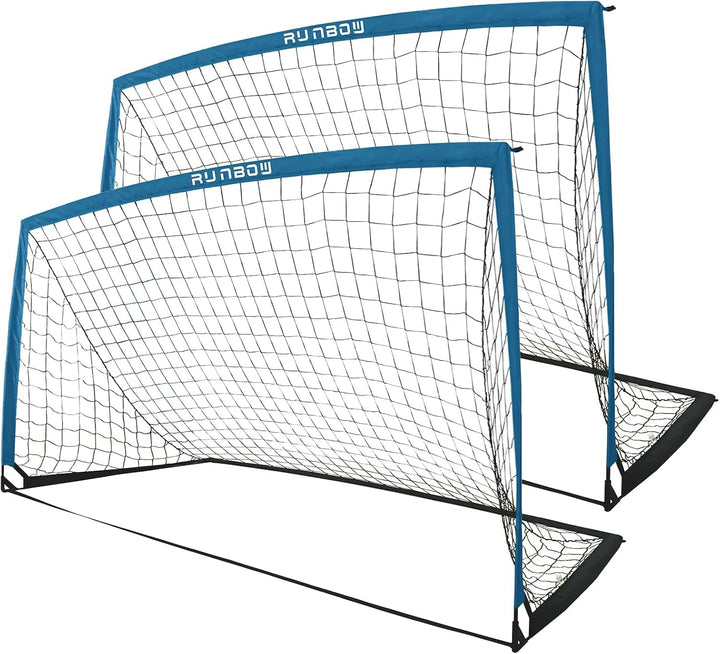 274 x 152 cm Kinder Fussballtor mit Tragesack, tragbare Fussballnetze für Hinterhoftraining, Indoor/