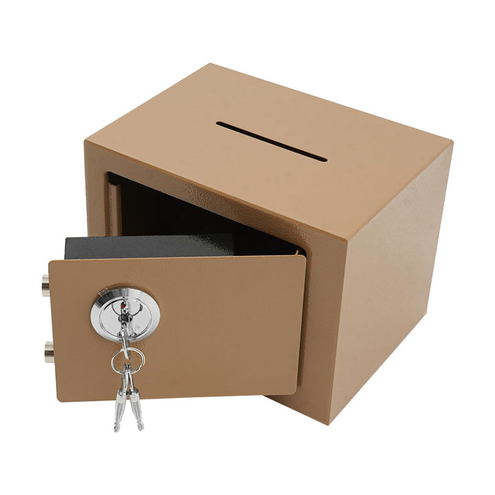 Safe Tresor Klein - Möbeltresor mit Schlüssel Safe Geldschrank 23x17x17cm feuerfest für Schmuck, Bar