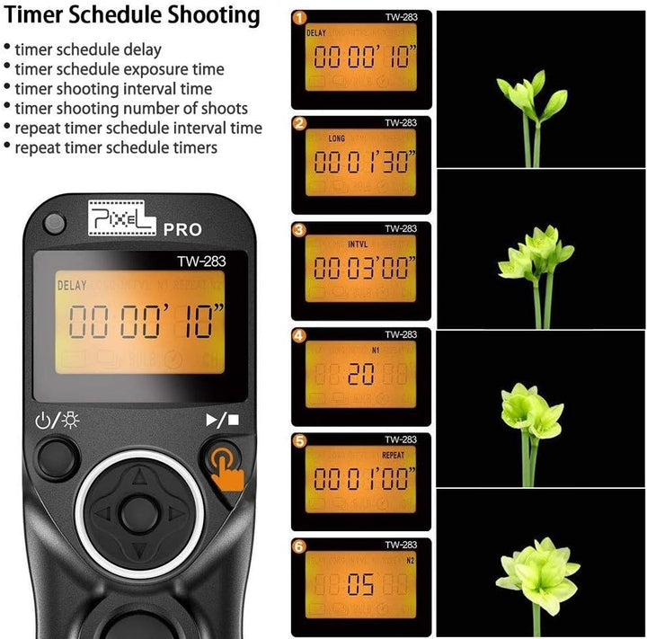 Pixel TW-283 RR-90 Kabellose Kamera Auslöser Fernsteuerung Intervalometer Fernauslöser für Fujifilm