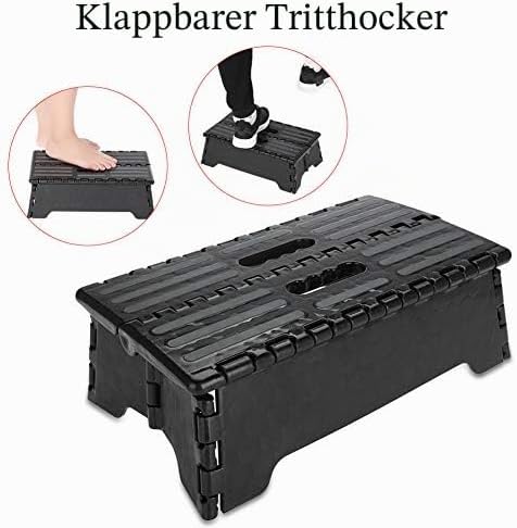 Faltbare Einzelne Trittstufe, 37,8 x 21,6 x 13 cm für ältere Menschen und Behinderte, tragbarer Hock