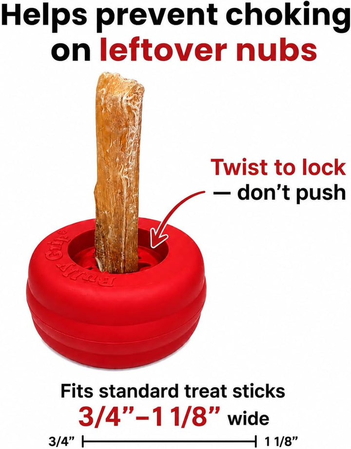 Bully Stick Halter für Hunde - Grosse Grösse - Interaktives Hundespielzeug, Leckerli-Halter, Leckerl
