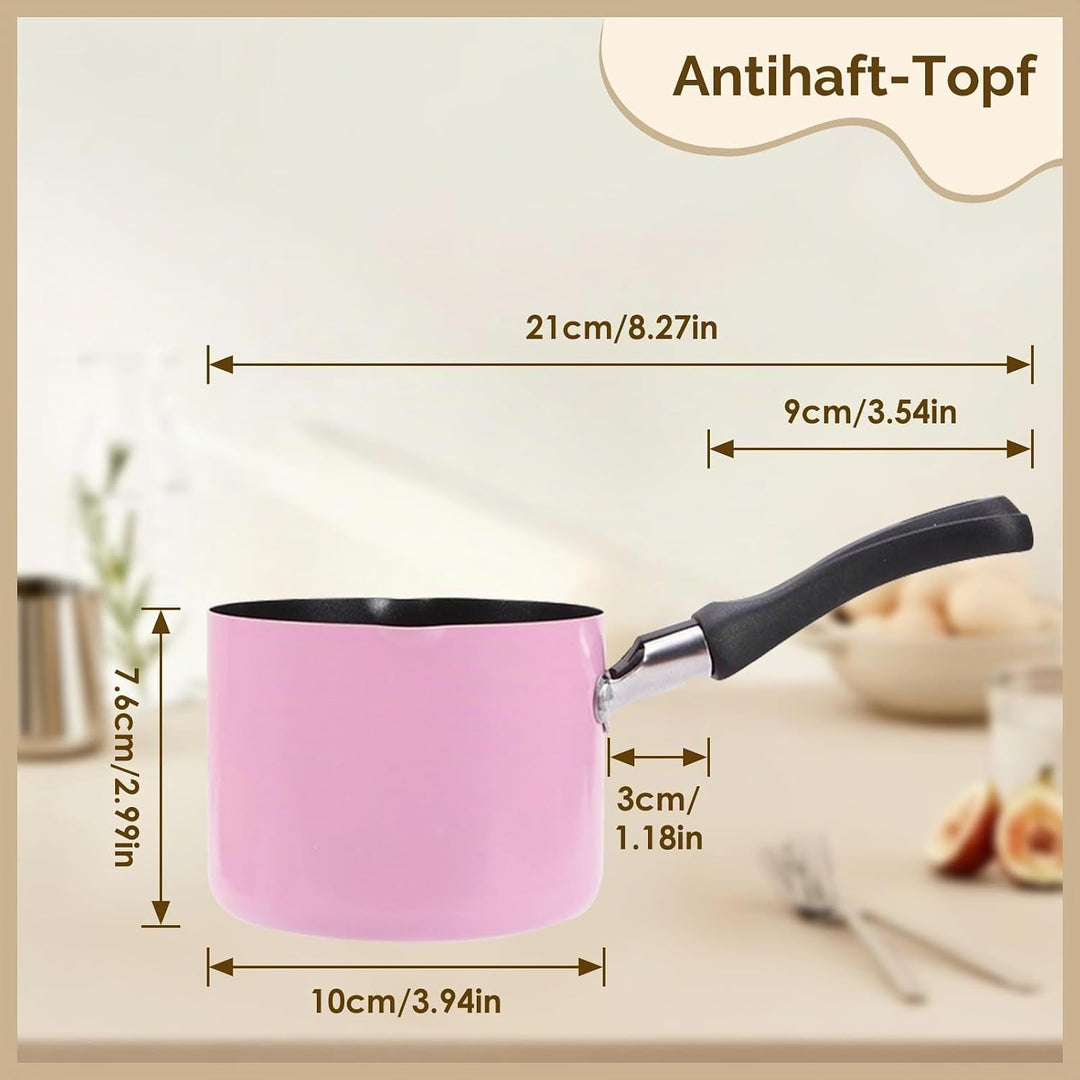 Milchtopf, 550 ml Kochtöpfe, Mini Suppentopf, Schmelztopf Schokolade Öl Butter Schmelztiegel Topf mi