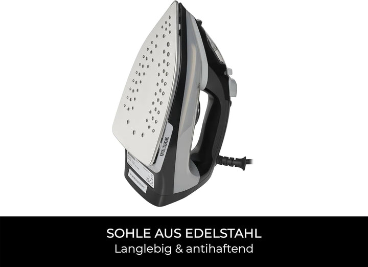 Corby Sherwood 1600W Dampfbügeleisen in Schwarz - EU-Stecker