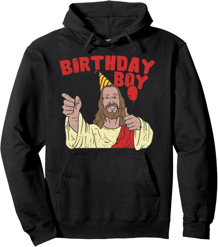 Christmas Birthday Boy Funny Jesus Christian Gift Pullover Hoodie