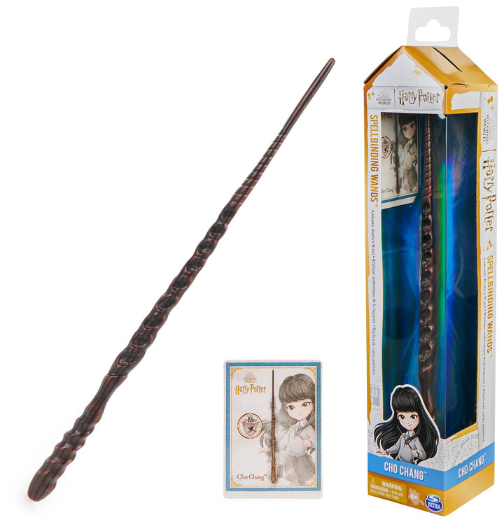 Wizarding World Harry Potter - Authentischer Cho Chang Zauberstab aus Kunststoff mit Zauberspruch-Ka