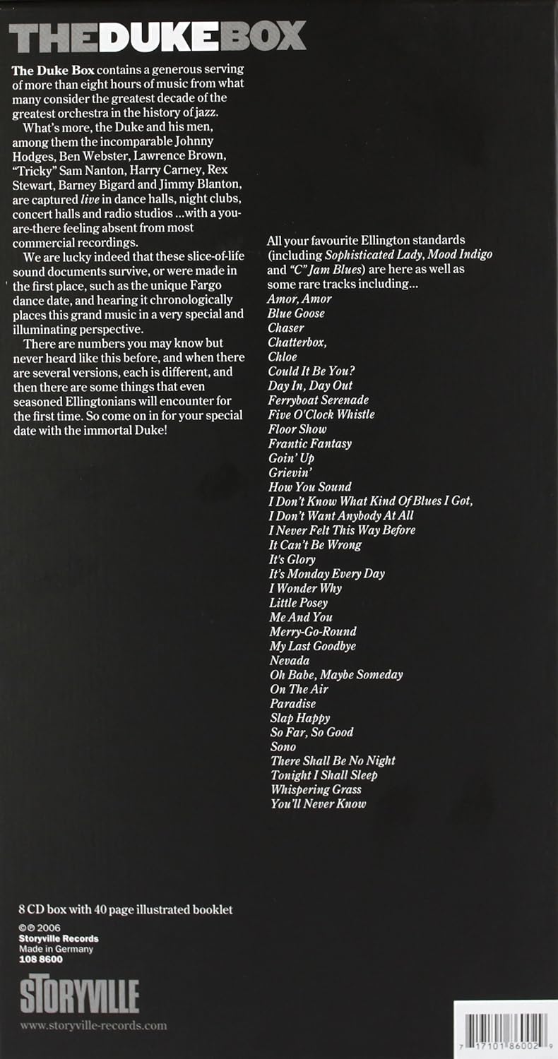 The Duke Box, Audio-CD