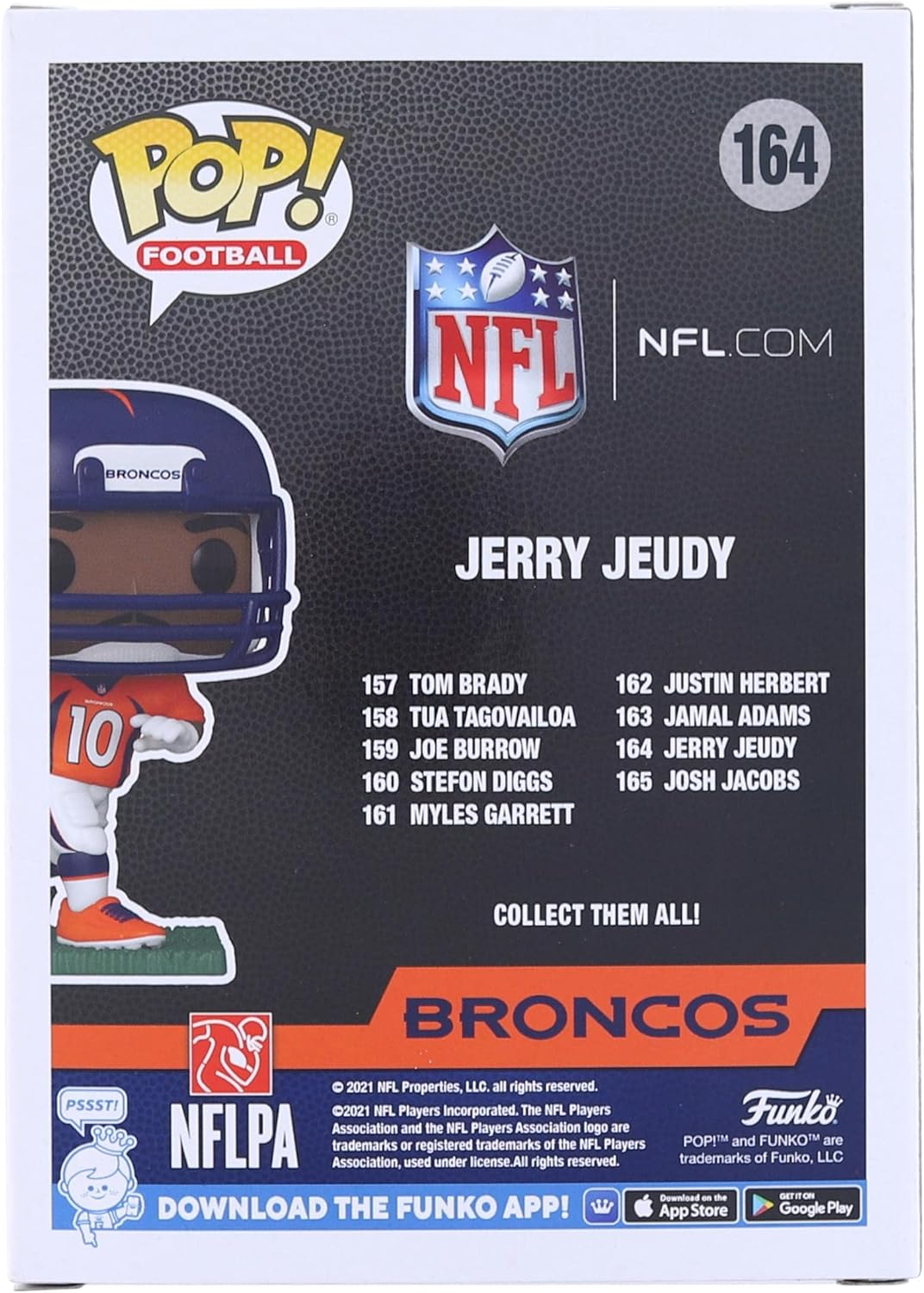 Funko Pop! NFL: Broncos - Jerry Jeudy - (Home Uniform) - Vinyl-Sammelfigur - Geschenkidee - Offiziel