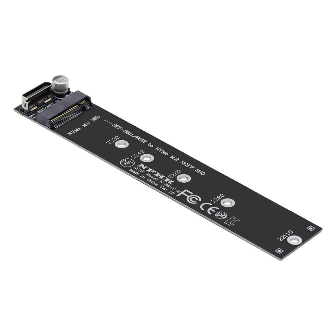 Cablecc Oculink SFF-8612 SFF-8611 auf M.2 Kit NGFF M-Key auf NVME PCIe SSD 2280 22110mm Adapter für