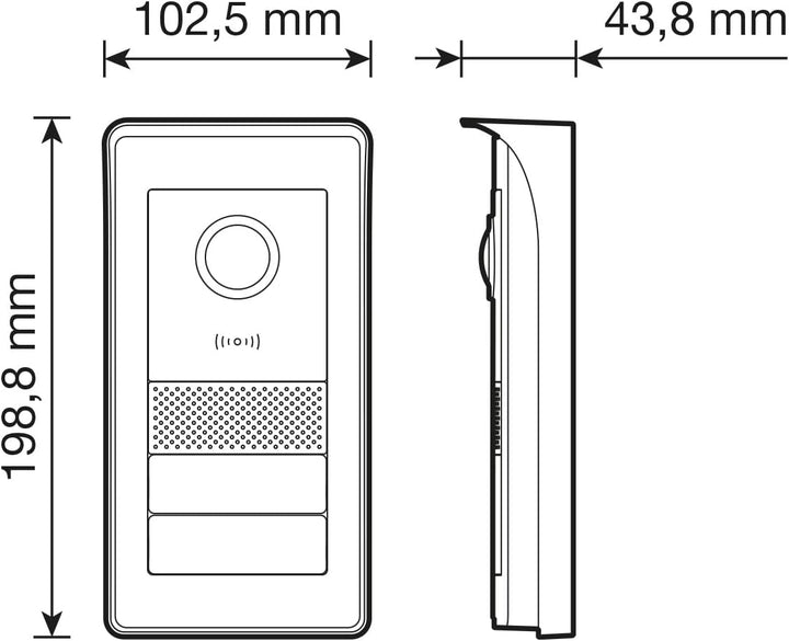 VIMAR K42946 Videosprechenalagen-Set enthält Freisprech-Touchscreen-Videohaustelefon LCD 7in, WLAN-V