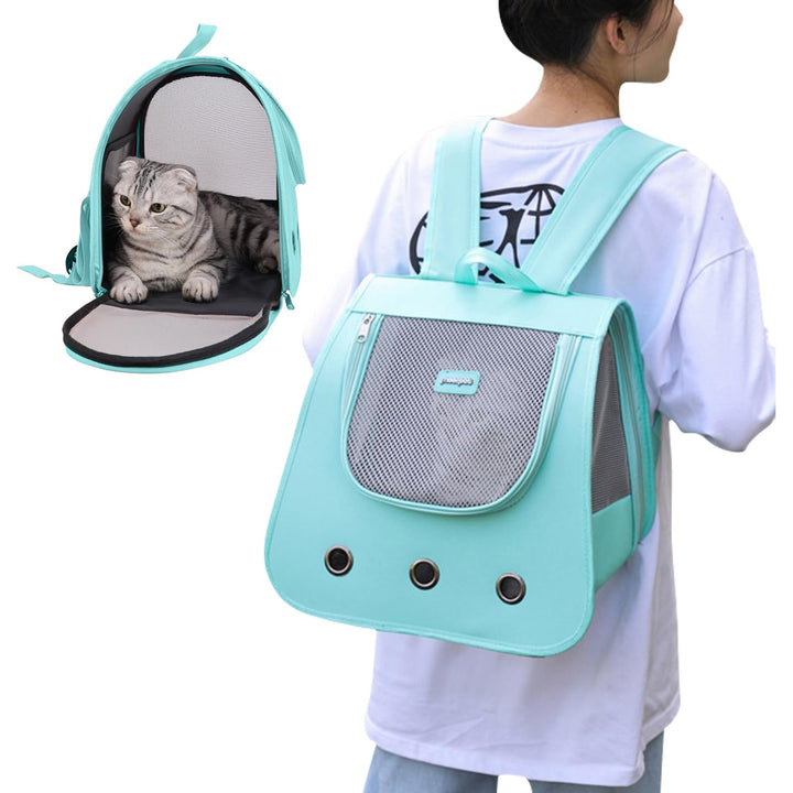 PETCUTE Haustier Rucksack,Faltbar Hunderucksack für Kleine Hunde und Katzen,Katzen Rucksack mit Hera