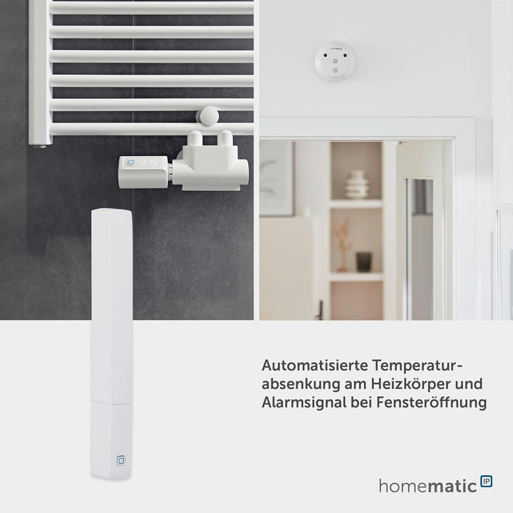 Homematic IP Smart Home Fenster- und Türkontakt – optisch, Plus, digitaler Sensor zum effizienten He