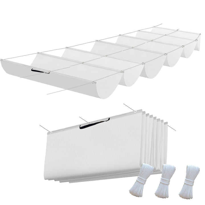 Einziehbares Welle Sonnensegel 0.9x3.5m, Verstellbare Pergola Markise mit wasserdichtem & UV-beständ