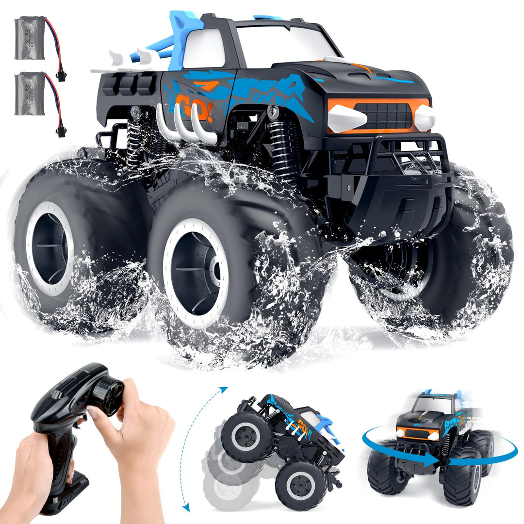 Gindoly Ferngesteuertes Auto,2,4 GHz Ferngesteuerter Monstertruck, 4WD 15+ km/h Hobby Offroad RC Aut