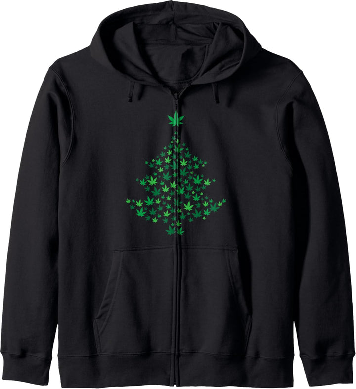 Weed Christmas Tree, Funny Marijuana Party Costume Kapuzenjacke