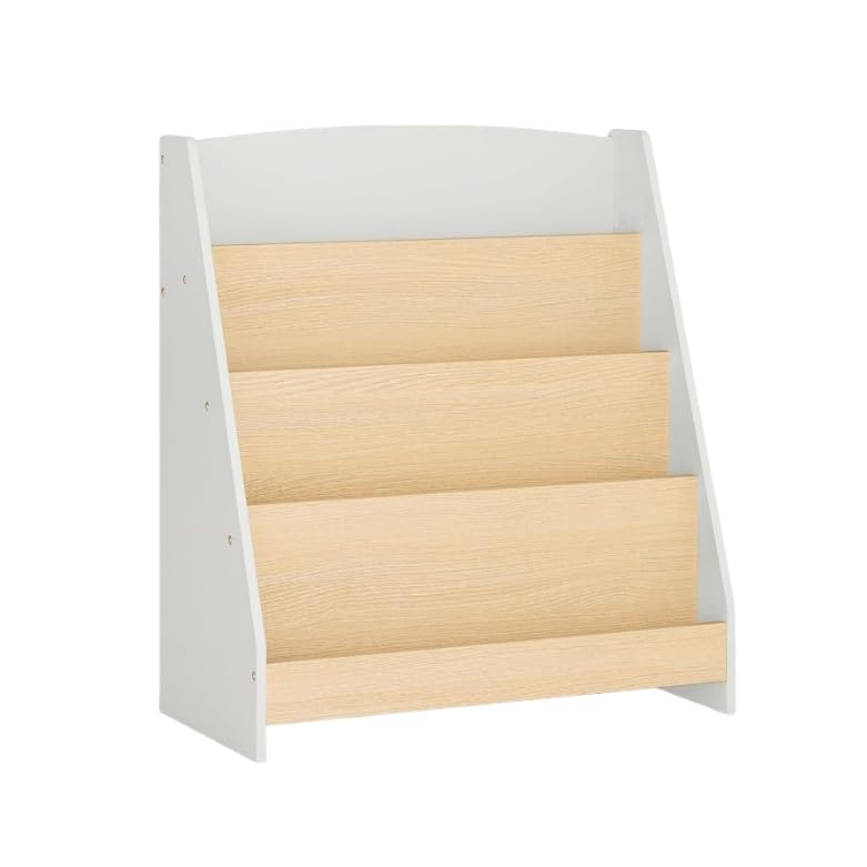 homewell Kinder Bücherregal aus MDF, 4 Fächer Bücherständer für Kinderzimmer, Bücherregal Aufbewahru