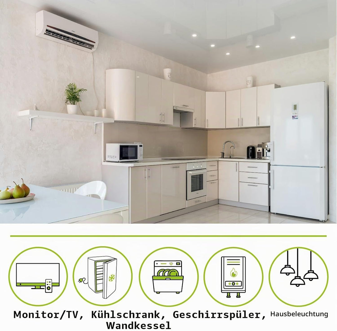 Tecnoware 1200 VA ATA Hybrid-Solarstrom-Wechselrichter - 12V-Batterie – 15V-80V-Solar-Regler MPPT –