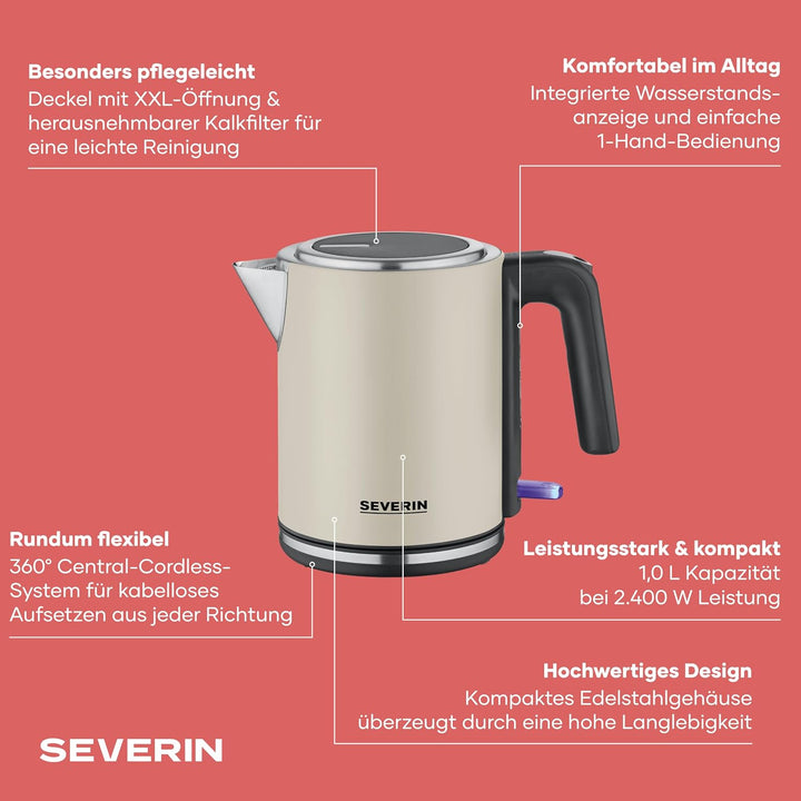 SEVERIN Wasserkocher Limited Edition WK 9577 Dusty Beige