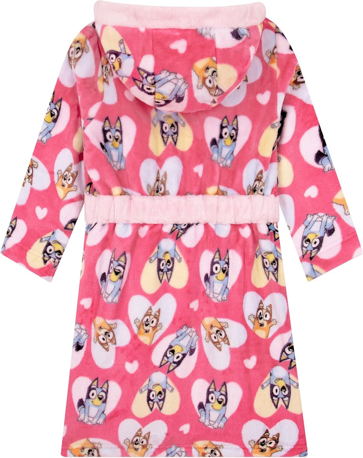 BlueY Bademantel Kinder, Bingo Morgenmantel Mädchen Mit Kapuze, Fleece Bademantel Mädchen 104, 104