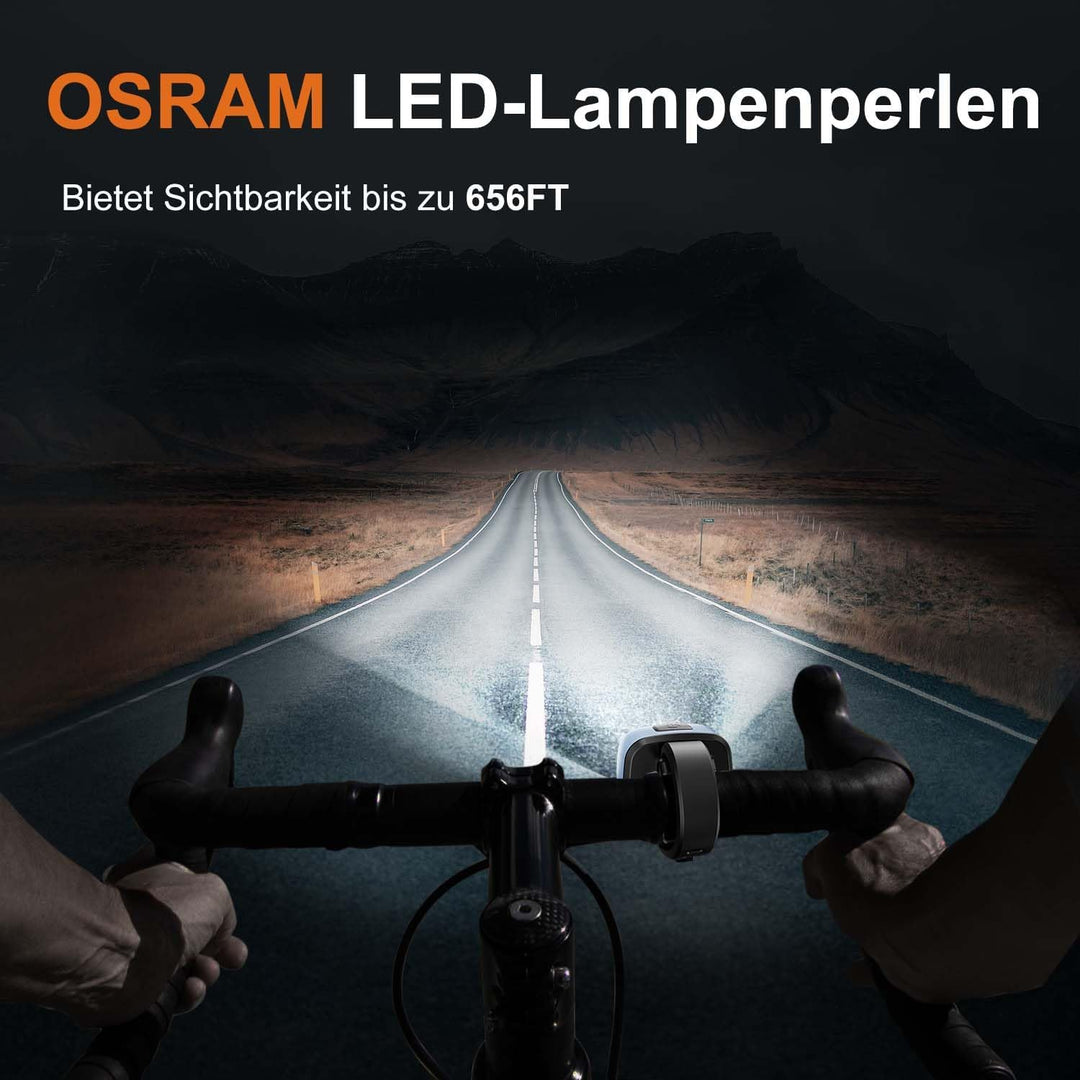 Antimi Fahrradleuchten-Set, StVZO-zugelassen Beleuchtungsset Led IPX5 Frontlicht + Rücklicht Fahrrad
