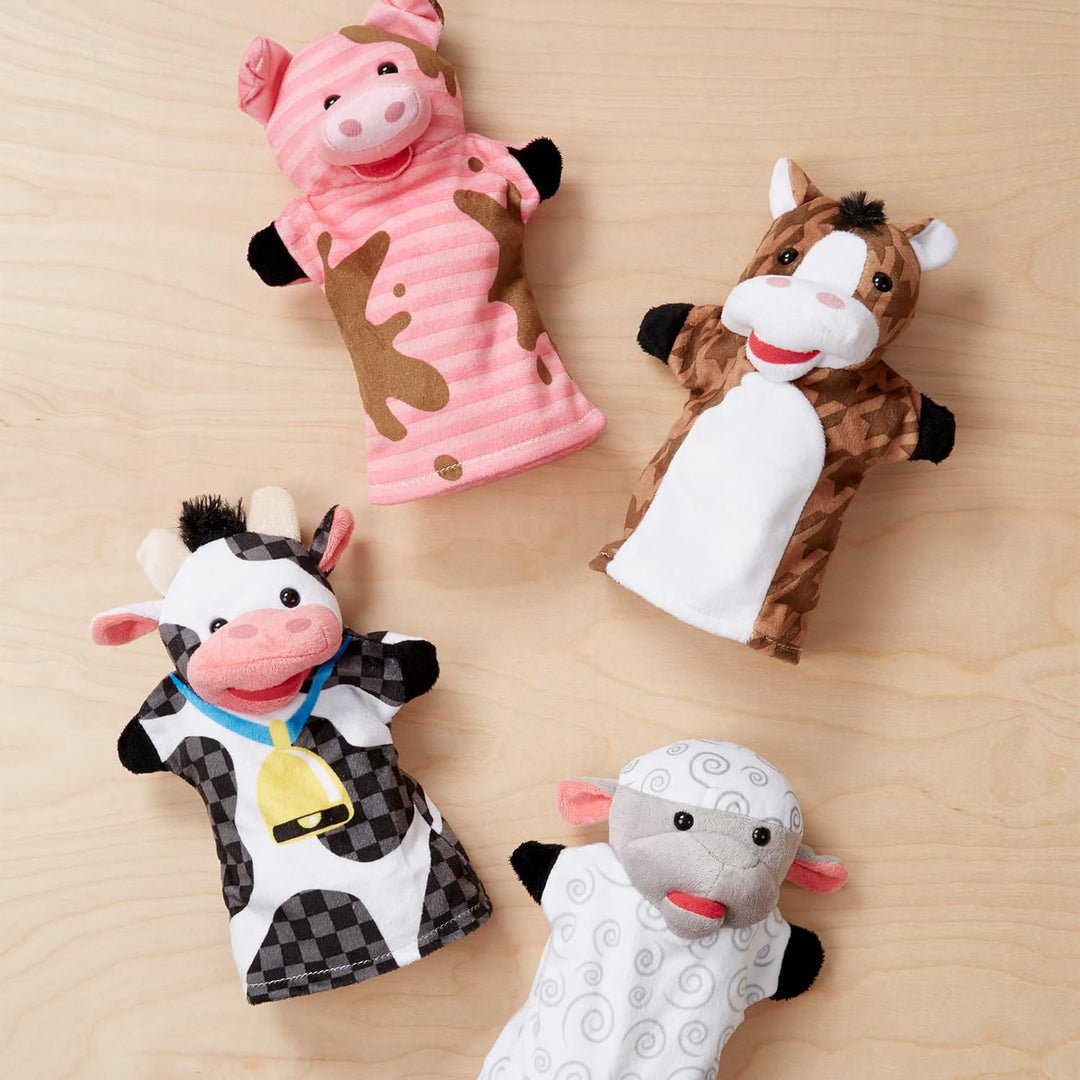 Melissa & Doug Handpuppen Bauernhoffreunde Farm Hands Animal Puppets, Farm Hands Animal Puppets