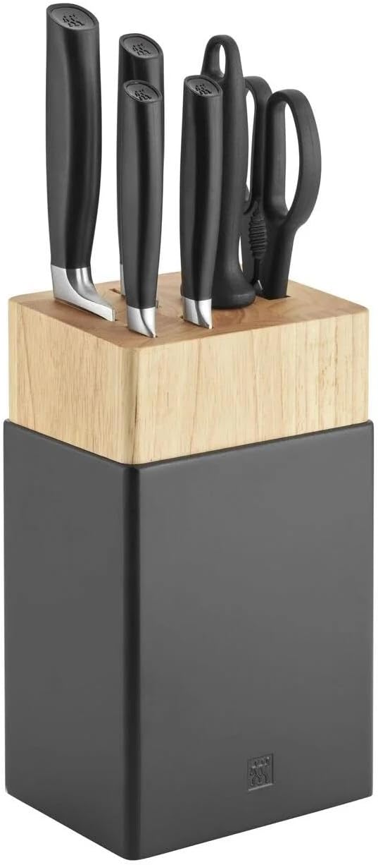 ZWILLING All * Star Messerblockset 7-tlg, Küchenmesser Kochmesser Schwarz