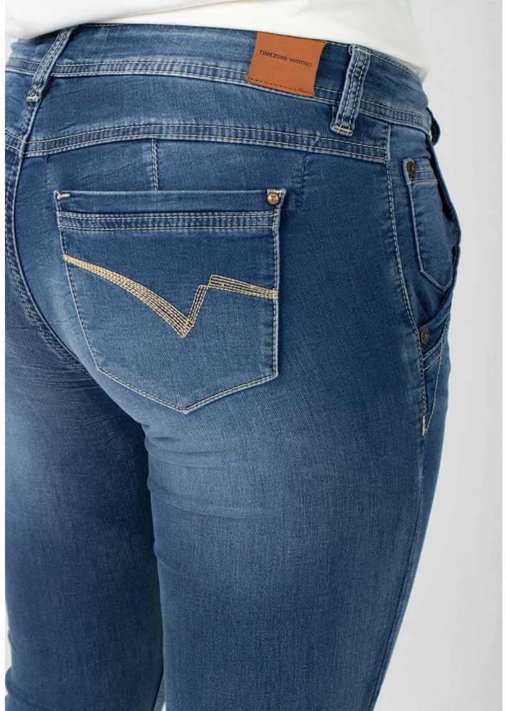 Timezone Damen Nalitz Slim Jeans 24W / 32L Blau (Blue Denim Wash 3041), 24W / 32L Blau (Blue Denim W
