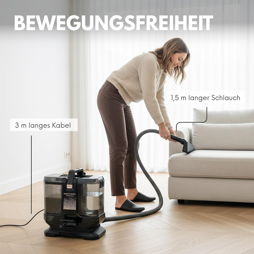 Media Evolution Polsterreiniger Gerät und Nassauger - Teppichreiniger und Dampfreiniger - Fleckenrei