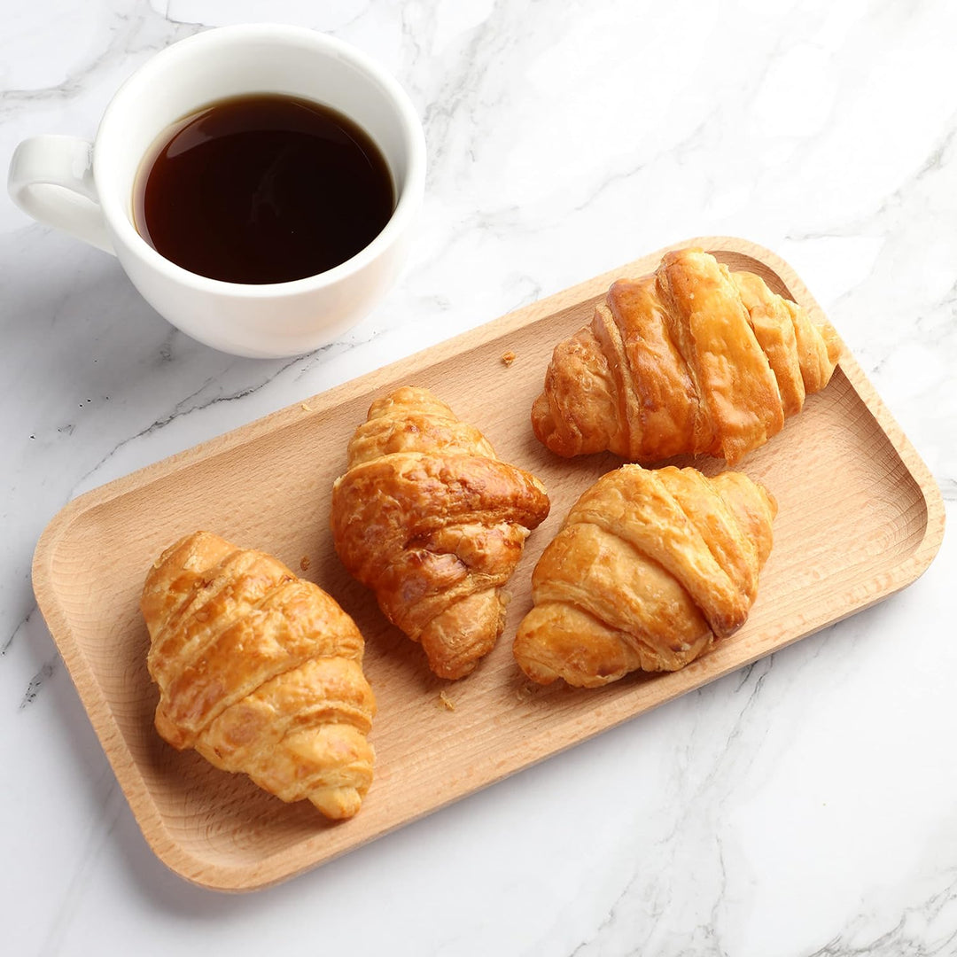 zeeooil Servierplatte aus Holz, 3 Stück, 24,8 cm, rechteckig, Serviertablett aus Holz, Charcuterie-B