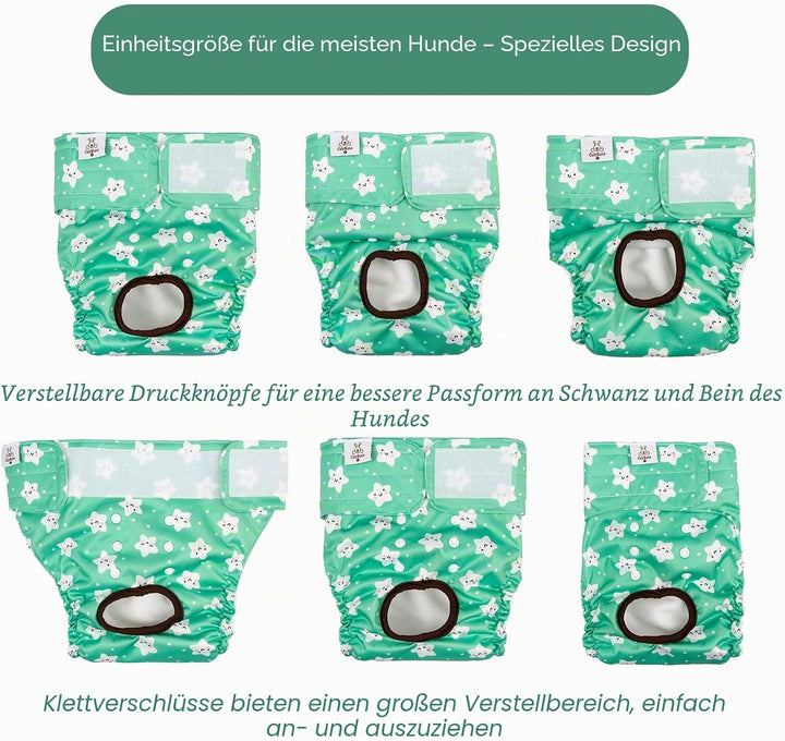 CuteBone Hundewindeln für Weibliche Welpen, Waschbar und umweltfreundliche Damenbinden Höschen für U