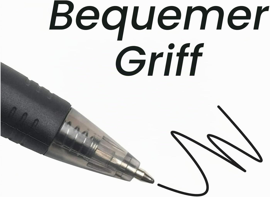 BIC BU3 Comfort Grip - Retractable Ball Pens - 4 Black, 3 Blue, 3 Red
