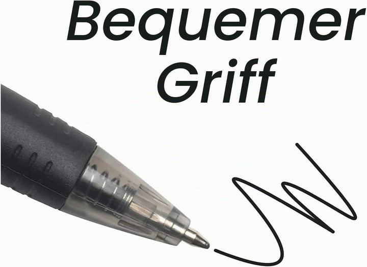 BIC BU3 Comfort Grip - Retractable Ball Pens - 4 Black, 3 Blue, 3 Red