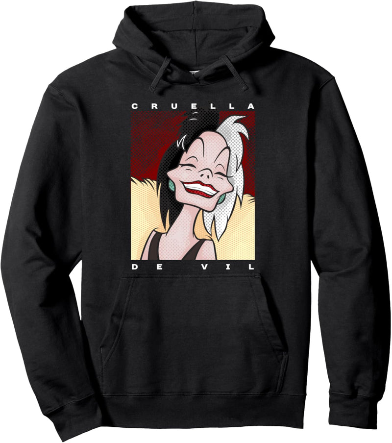 Disney 101 Dalmatians Cruella De Vil Smiling Portrait Pullover Hoodie