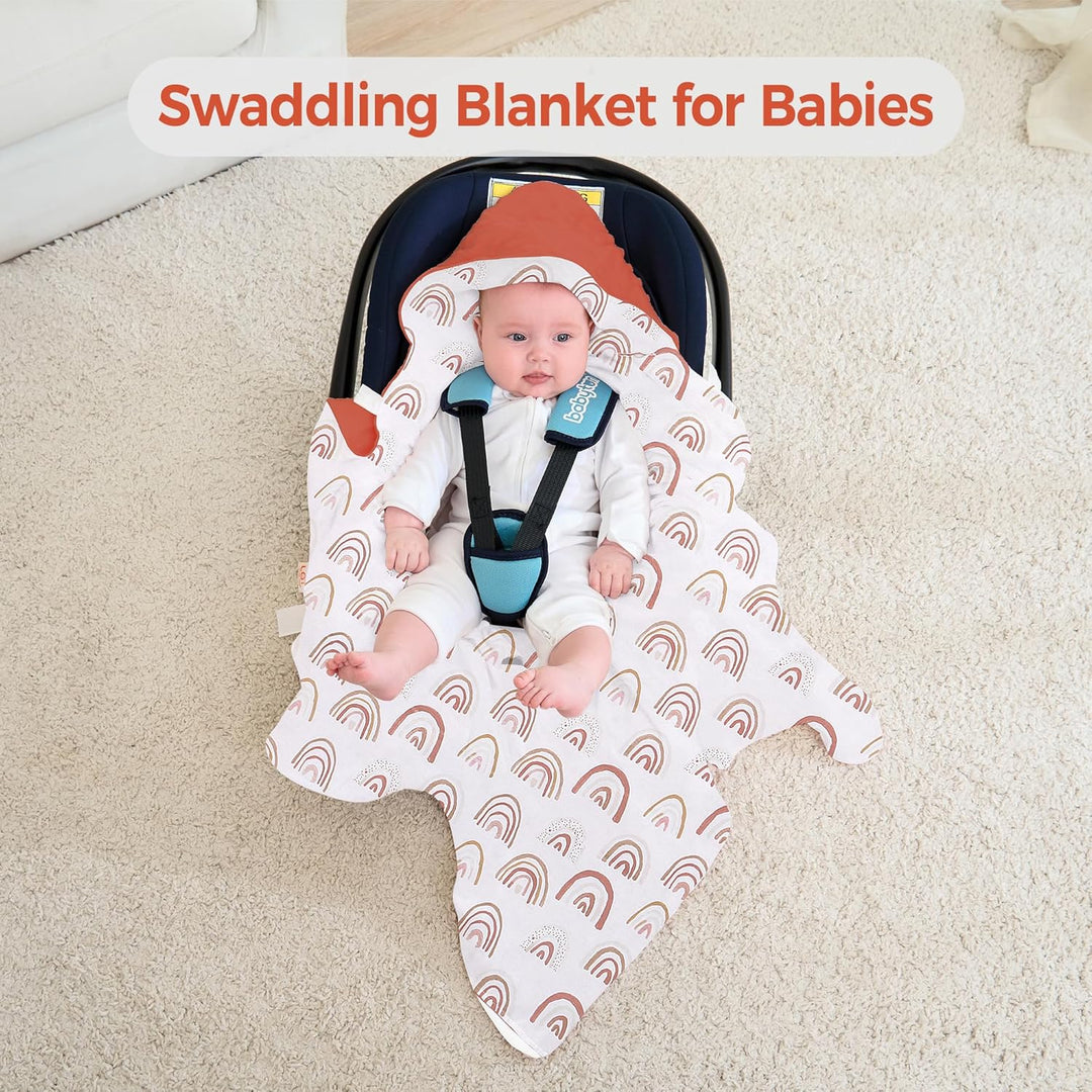 Miracle Baby Einschlagdecke Babyschale Sommer Baumwolle Reversible Decke Universal Kuscheldecke 90x9