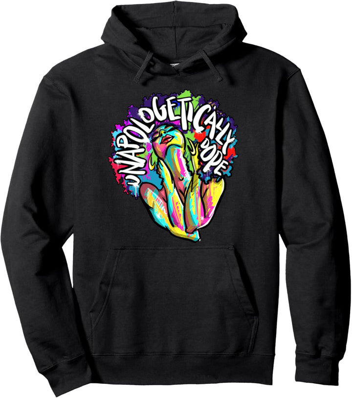 Unverzeihliche Droge Afro-Worte Kunst Frau Pullover Hoodie