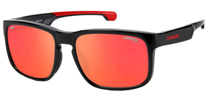 Carrera Unisex Carduc 001/S Sunglasses 57/18/135 Black/Red Orange, 57/18/135 Black/Red Orange