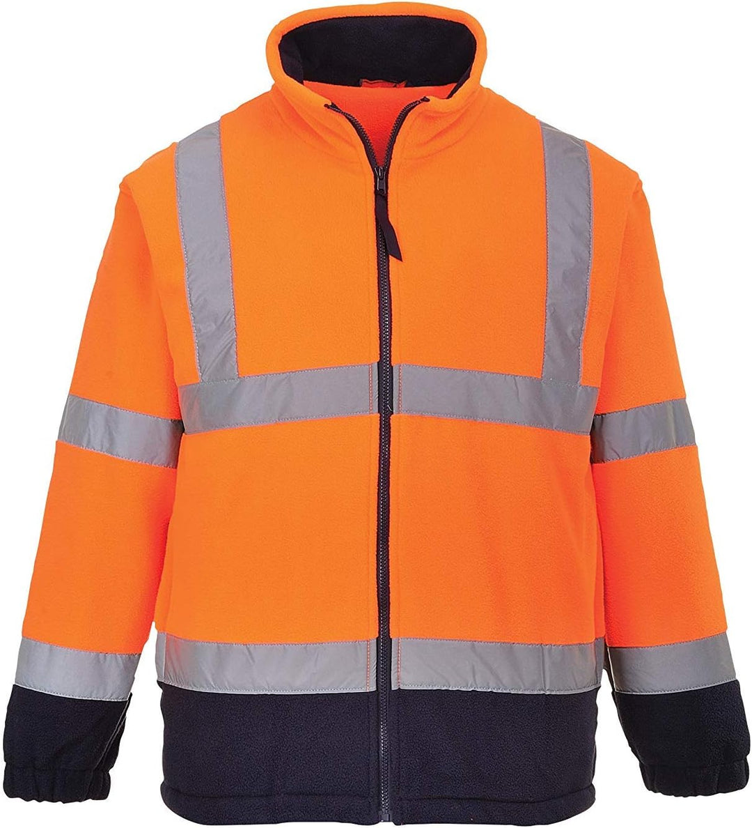 PORTWEST Fleece mit Anti-Pilling-Ausrüstung, 300 g, 100% Polyester, 1 Stück, XXL, Orange/Navy, F301O