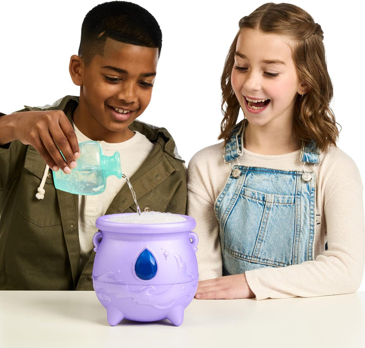 Magic Mixies Color Surprise Zauberkessel mit Plüschfigur, 6 verschiedenen Farbwechsel-Überraschungen
