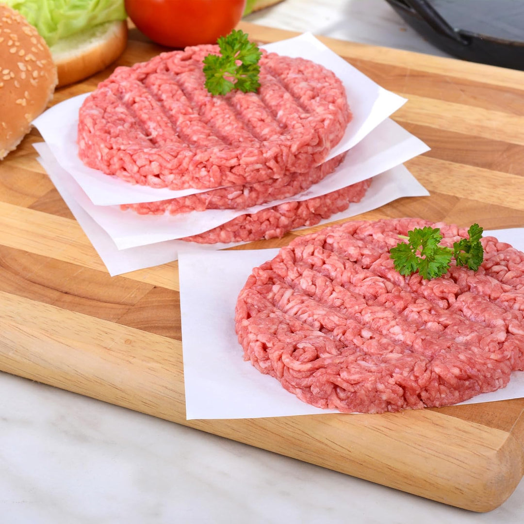 GRÄWE Backpapier für Burgerpatties 14x11 cm, 500 Stück für Party-Hamburgerpresse, Burgerpapier, Papi