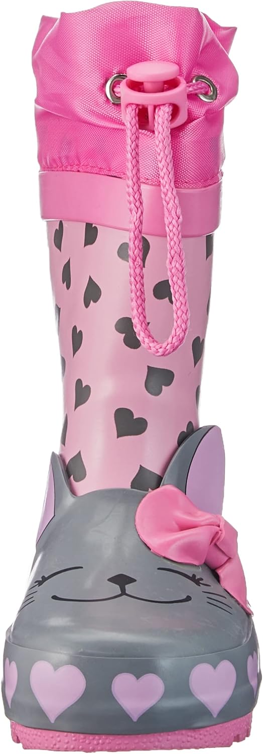 Playshoes Unisex Kinder Gummistiefel ZugbandRegenstiefel 20 EU Rosa, 20 EU Rosa