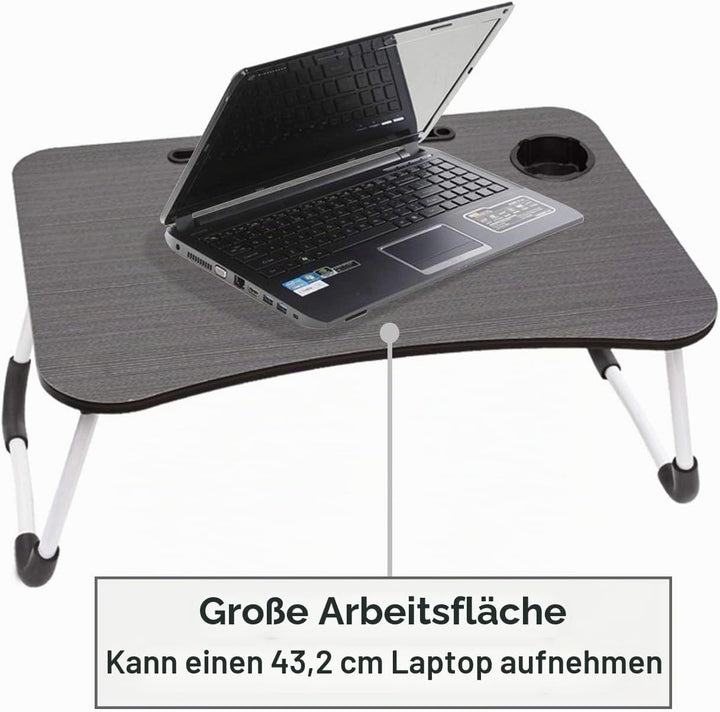 Vasen Laptoptisch fürs Bett, Klappbar Laptop Betttisch Laptoptisch, Betttablett für Surfen Arbeiten
