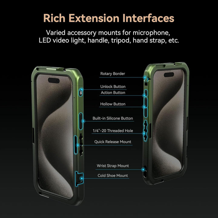 SMALLRIG x Brandon Li Mobiler Videokäfig für iPhone 15 Pro Max Co-Design Edition, Smartphone-Videokä