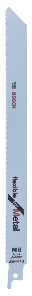 Bosch 2608656032 Säbelsägeblatt S 1122 BF, 100 Stück 225 mm Metall Medium (3-8mm) Rohre und Profile