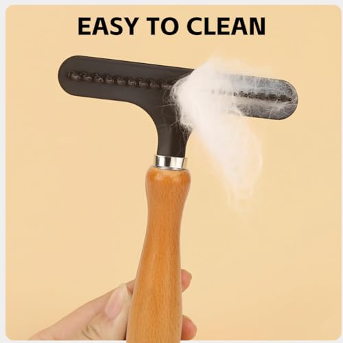 Teppichrechen, Tragbarer Hand-Teppichrechen aus Edelstahl,Haustier Harkenkamm,Harkenkamm für langhaa