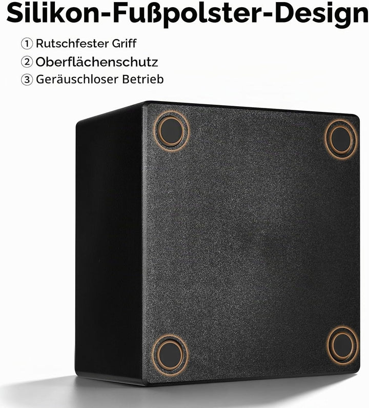 IKAPE Espresso-Tamper-Station – Schwarze Tamping-Station aus Kunststoff, Tamper-Halterung und Siebtr