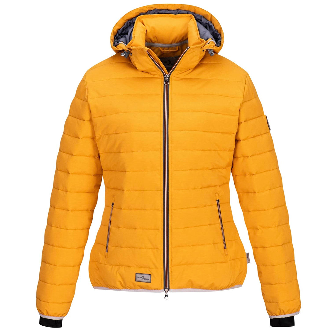 Blue Wave Damen Steppjacke Irina - Jacke gesteppt mit abnehmbarer Kapuze 36 curry, 36 curry